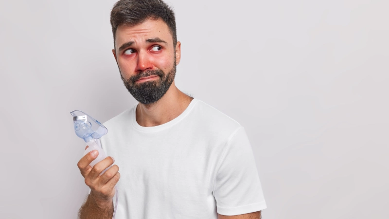 Alerji hastası olan adam