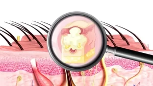 ter bezi iltihabı ter bezleri yakından görünümü