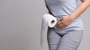 İshal sorunu olan kadın