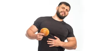 Geçirgen bağırsak sendromu yaşayan adam