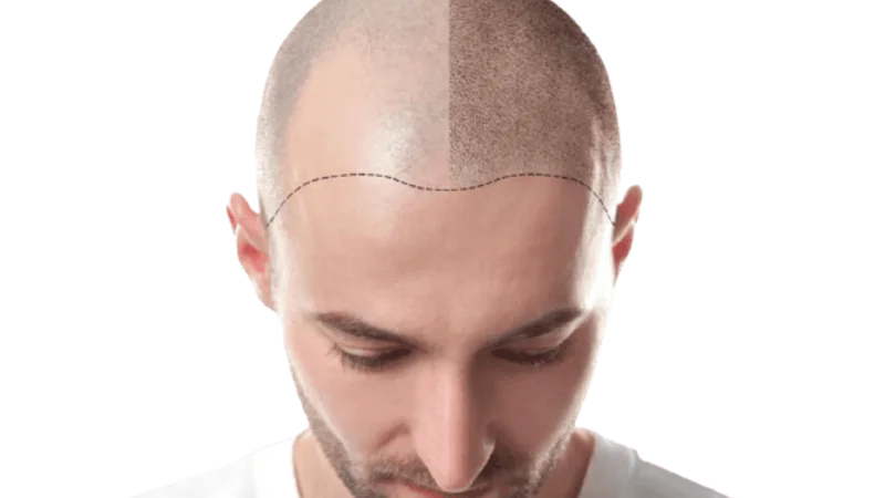 erkek saç ekimi öncesi sonrası görünümü