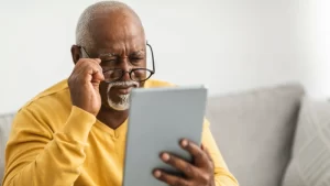 Glokom İçin Etkili Tedavi- glokom hastası bir yaşlı