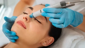 Hydrafacial Başlıkları Ne İşe Yarar? - hydrafacial yaptıran bir kadın