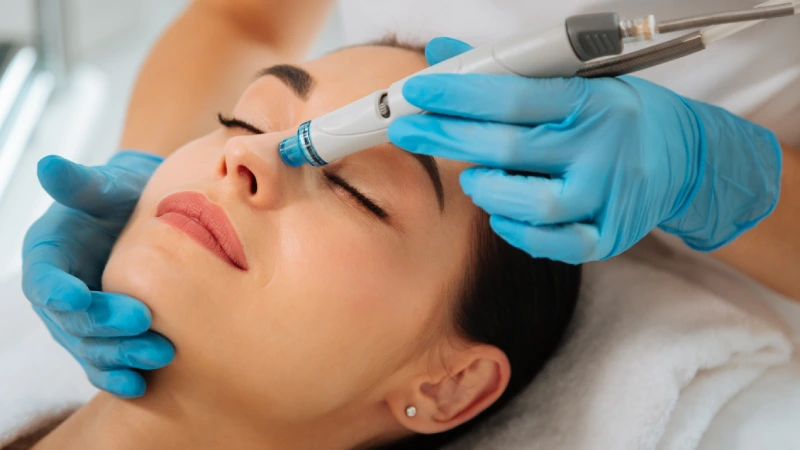 Hydrafacial Başlıkları Ne İşe Yarar? - hydrafacial yaptıran bir kadın