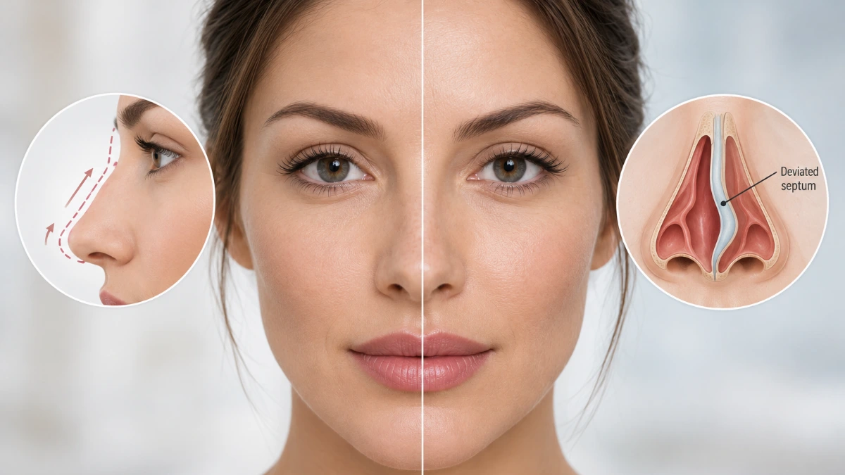 rhinoplasty vs septoplasty